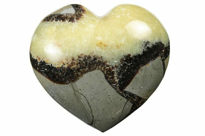 Polished Septarian Heart - Madagascar #205173